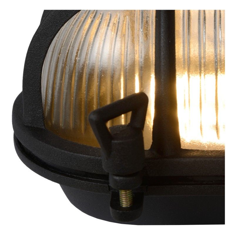 Lucide DUDLEY Outside Wall Light Oval IP65 E27/60W Black 11891/20/30