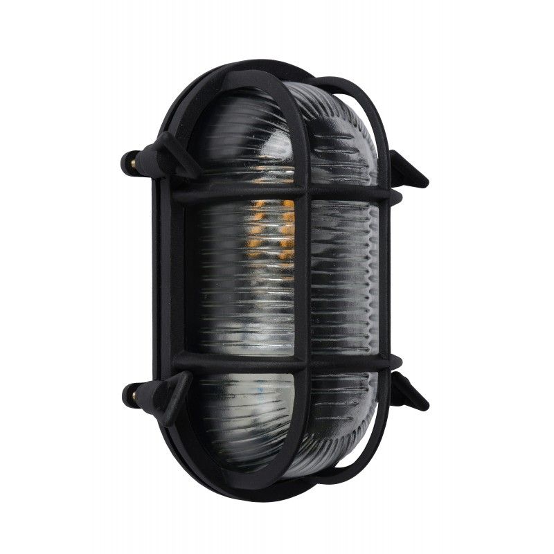Lucide DUDLEY Outside Wall Light Oval IP65 E27/60W Black 11891/20/30