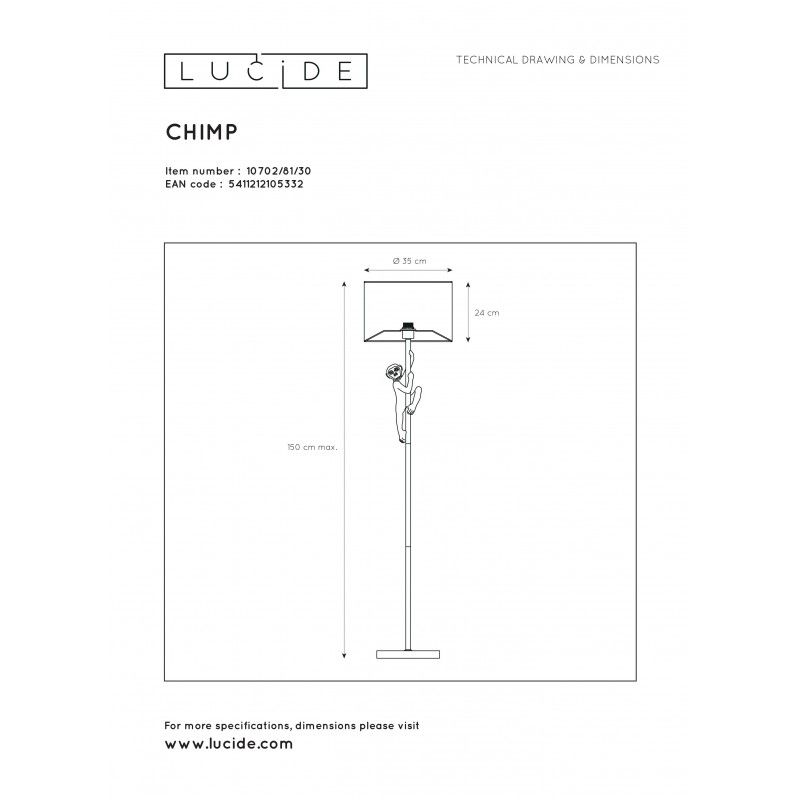 Lucide stojanová lampa CHIMP 10702/81/30