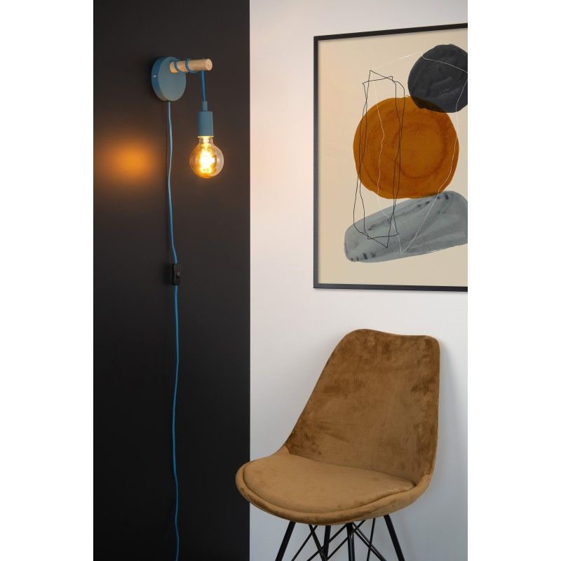 Lucide PAULIEN Walllight 1xE27 60W Blue 08227/01/35