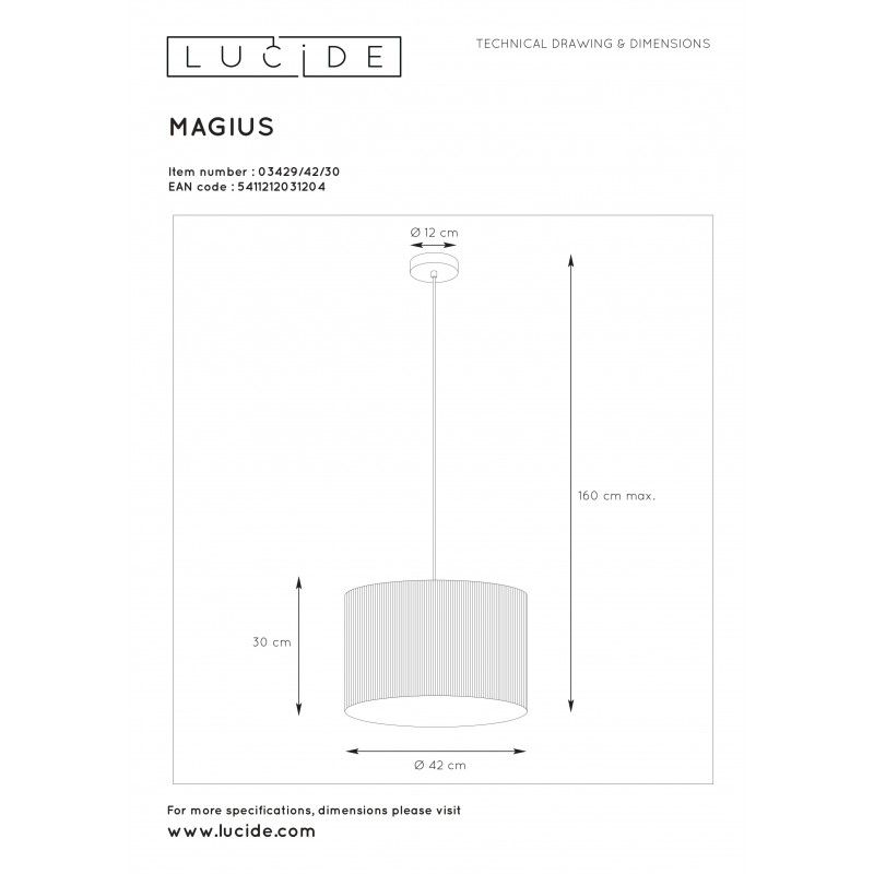 Lucide závesné svietidlo MAGIUS 03429/42/30