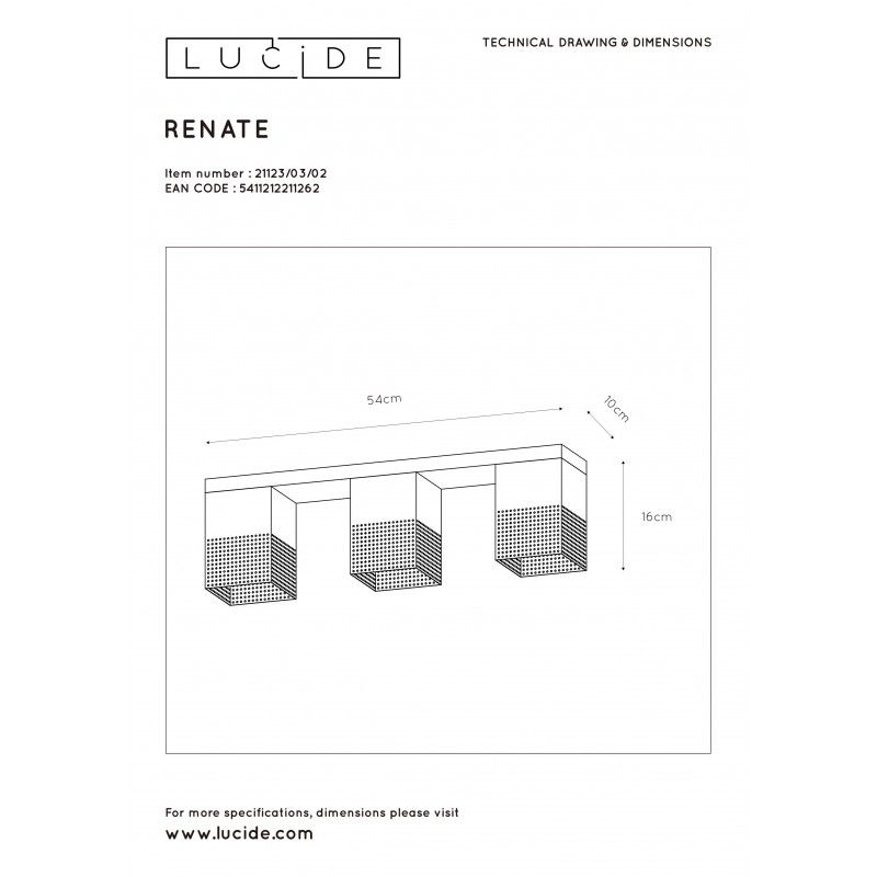 Lucide stropné svietidlo prisadené RENATE 21123/03/02