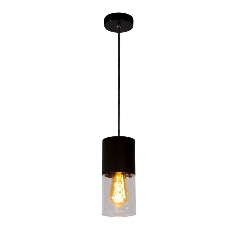 Lucide ZINO Pendant E27/60W Coffee / Clear Glass 74410/01/97