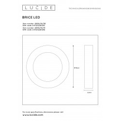 Lucide LED stropné svietidlo prisadené BRICE-LED 28116/18/31