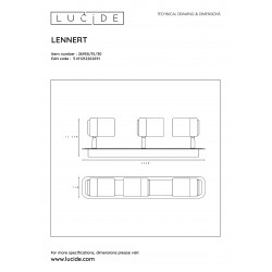 Lucide LENNERT Wall spotlight 3x5W/GU10 Matt Black 26958/15/30