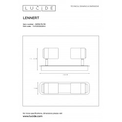 Lucide LENNERT Wall spotlight 2x5W/GU10 Matt Black 9152551