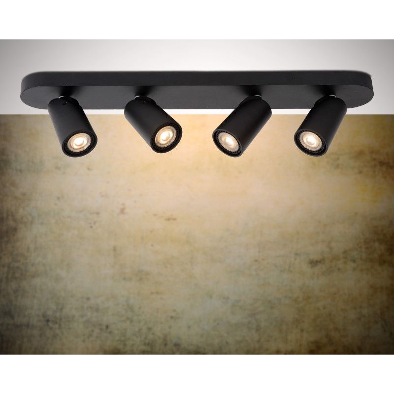 Lucide XYRUS Spot 4xGU10/5W incl. DTW W9 L60 H12.5cm Blac 23954/21/30