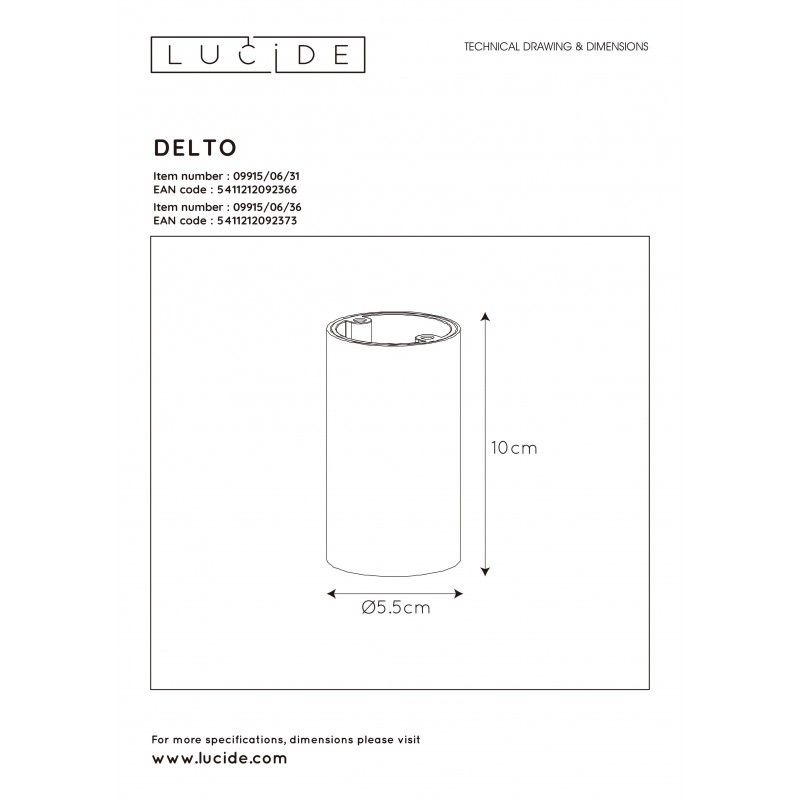 Lucide DELTO LED - stropné svietidlo - GU10/5W (old 09915/05/31) - Biela 09915/06/31