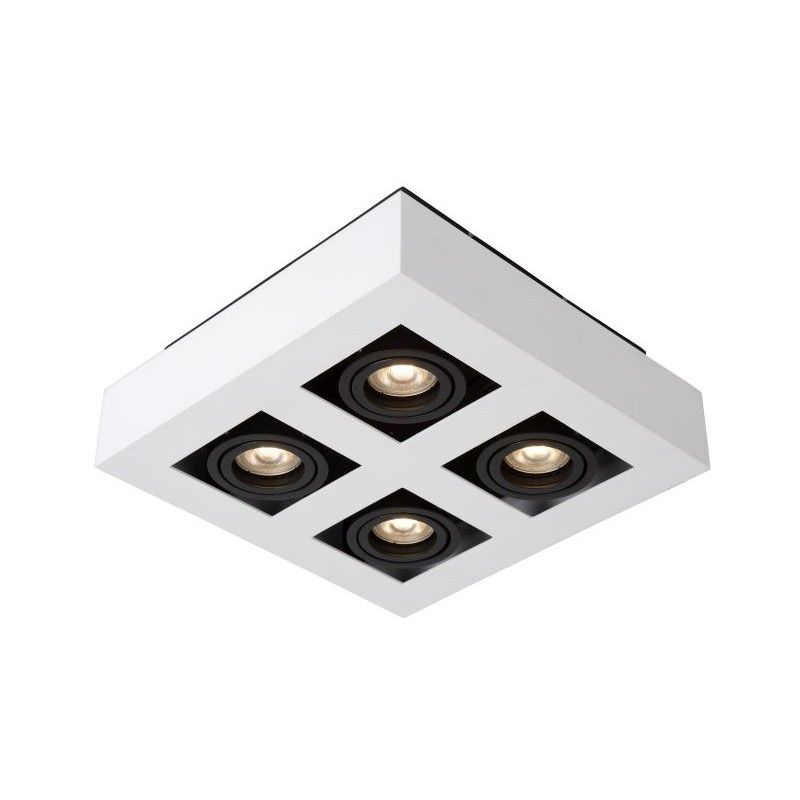 Lucide bodové povrchové svietidlá XIRAX Ceiling Light 4xGU10/5W LED DTW White (old 09119/20/31)