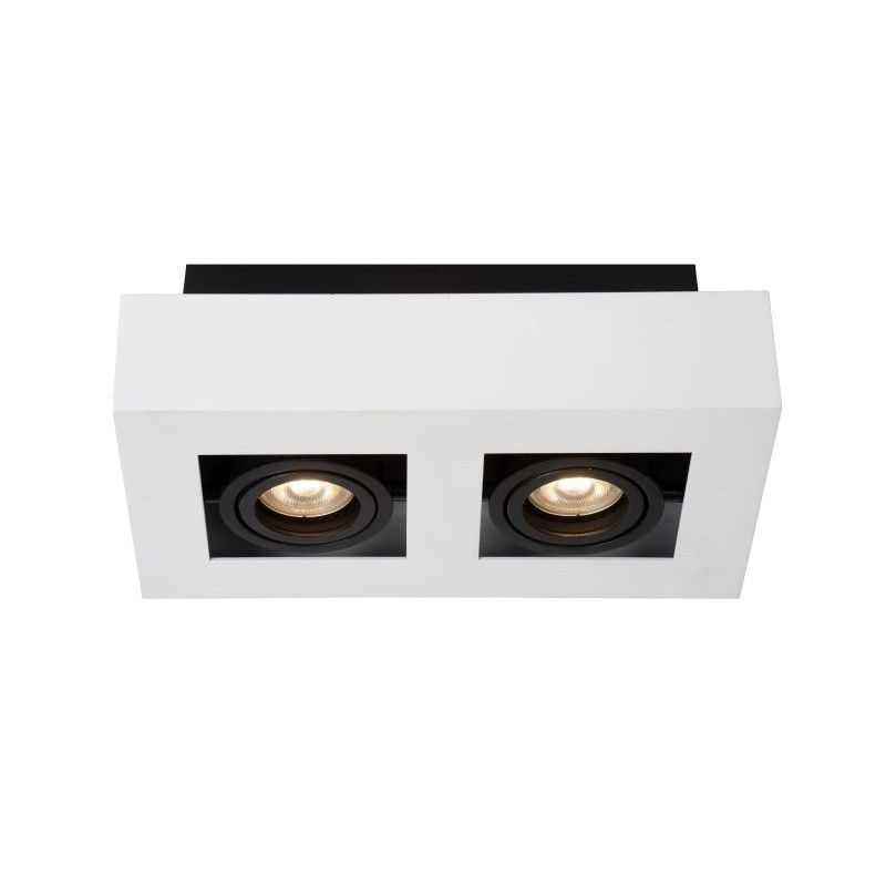 Lucide bodové povrchové svietidlá XIRAX Ceiling Light 2xGU10/5W LED DTW White (old 09119/10/31)