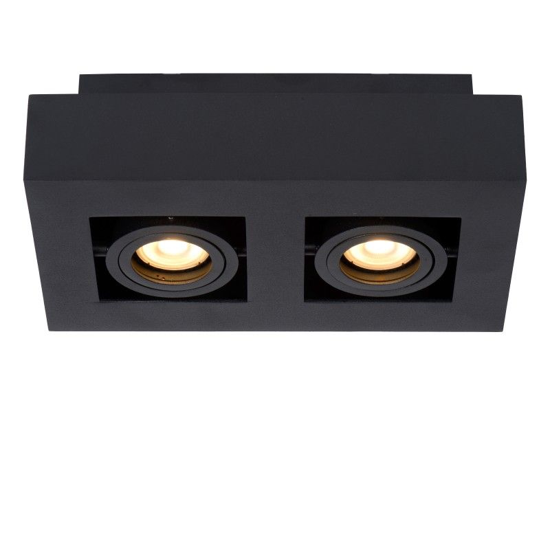 Lucide bodové povrchové svietidlá XIRAX Ceiling Light 2xGU10/5W LED DTW Black (old 09119/10/30)