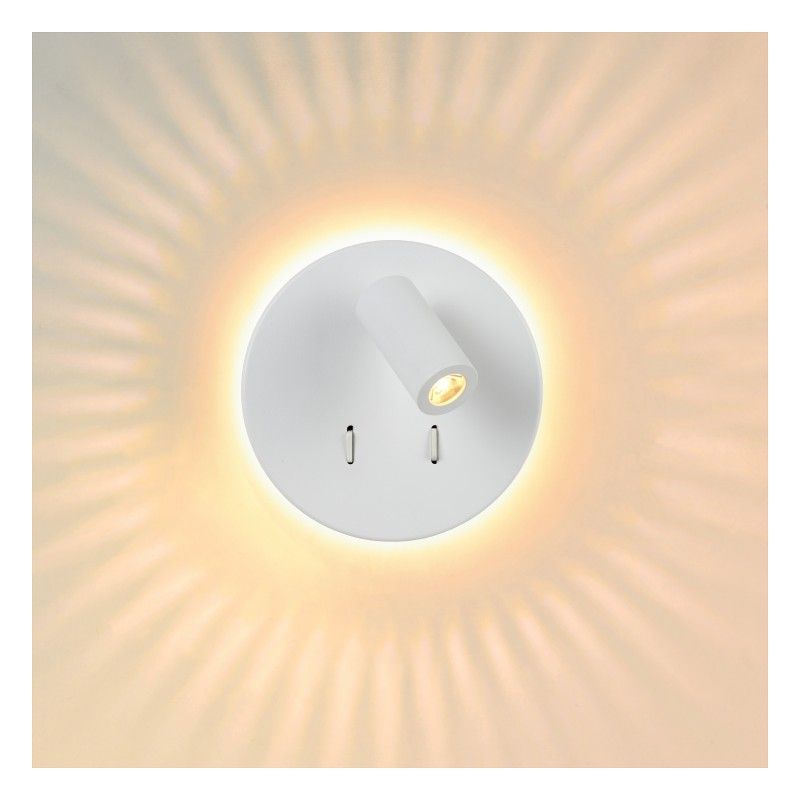 Lucide BENTJER - nástenné svietidlo - ? 14 cm - LED - 1x6W 3000K - Biele 79201/09/31