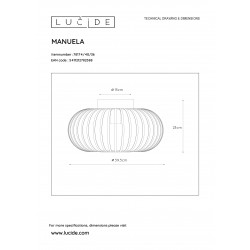 Lucide MANUELA - stropné svietidlo - 1xE27 78174/40/36