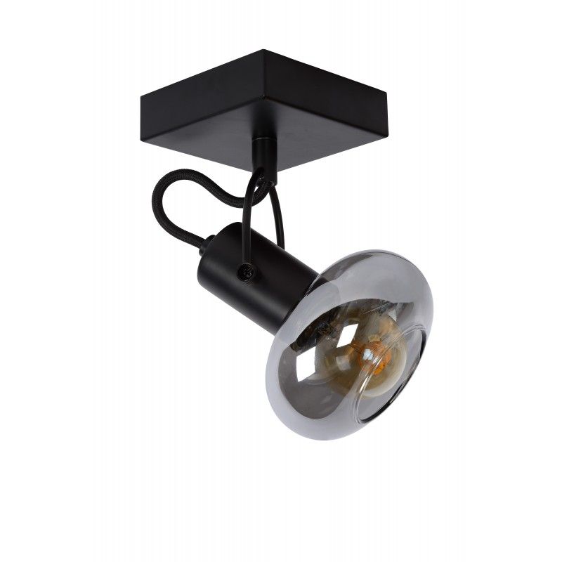 Lucide MADEE Ceiling spotlight 1x E14/25W Back/Smoke gla 17993/01/30