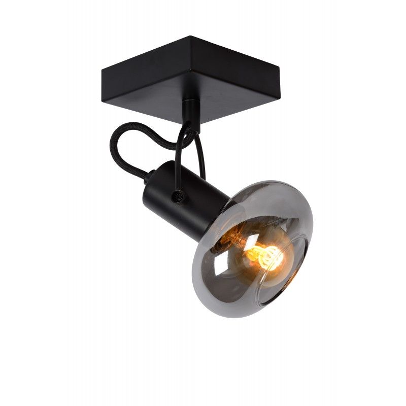 Lucide MADEE Ceiling spotlight 1x E14/25W Back/Smoke gla 17993/01/30