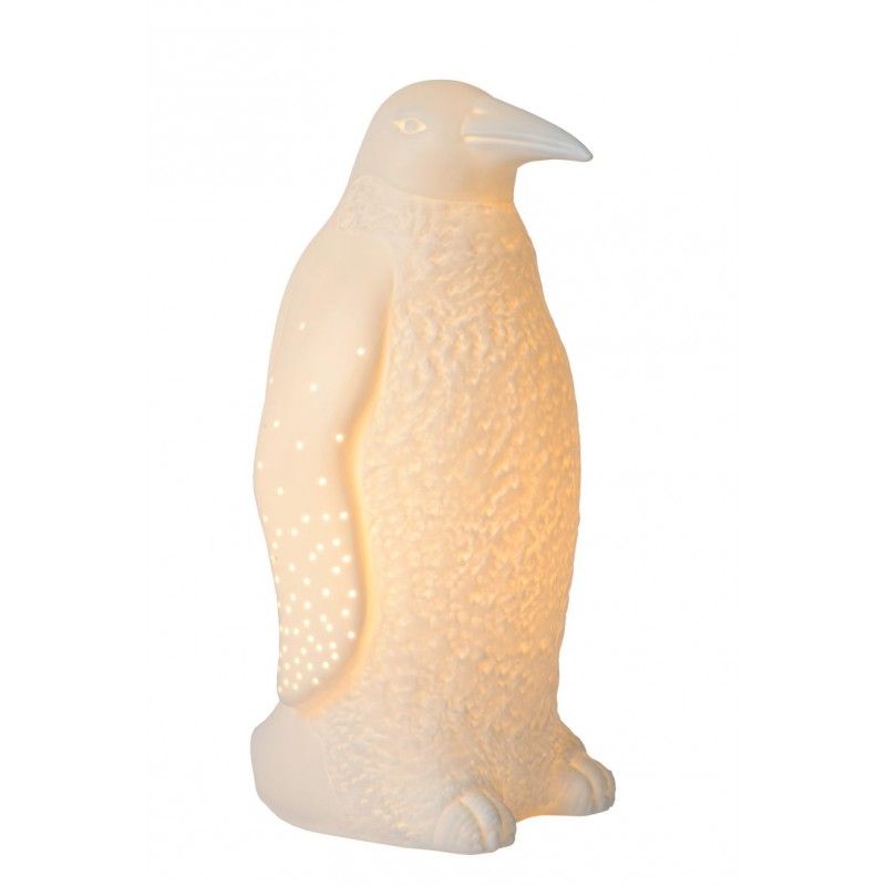 Lucide PINGUIN - stolná lampa - E14 H25.7cm - Biela 13532/01/31