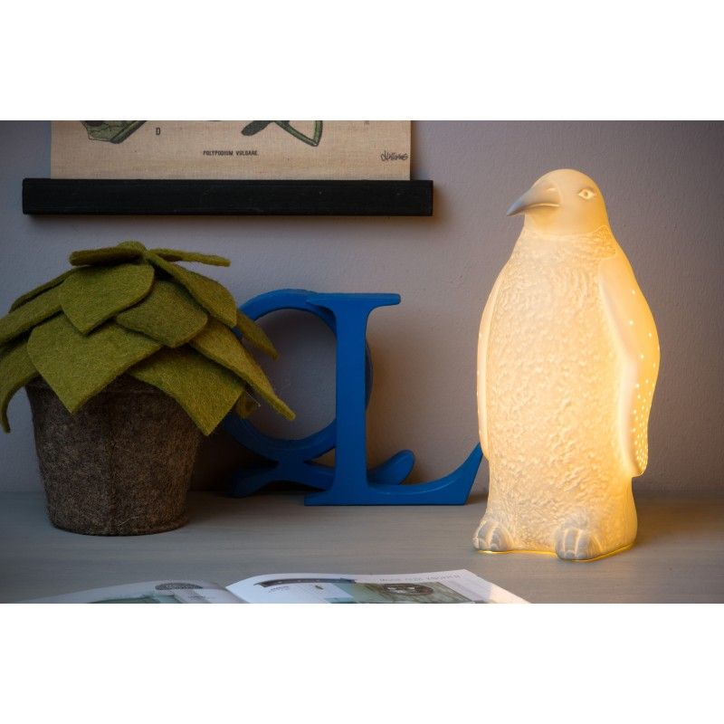 Lucide PINGUIN - stolná lampa - E14 H25.7cm - Biela 13532/01/31