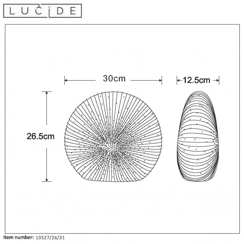 Lucide SHELLY - Stolová lampa - E14/25W H26.5cm  13527/26/31