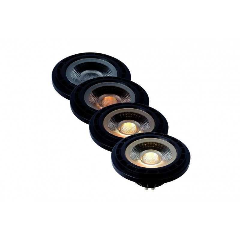 Lucide LED žiarovka ES111 12W 820 LM Dim-to-warm Black 49041/12/30
