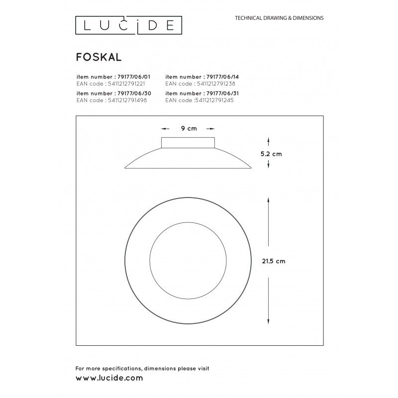 Lucide exteriérové stropné 791770630