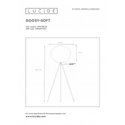 Lucide stojacia lampa GOOSY SOFT 1xE27/60W/230V 71767/50/31