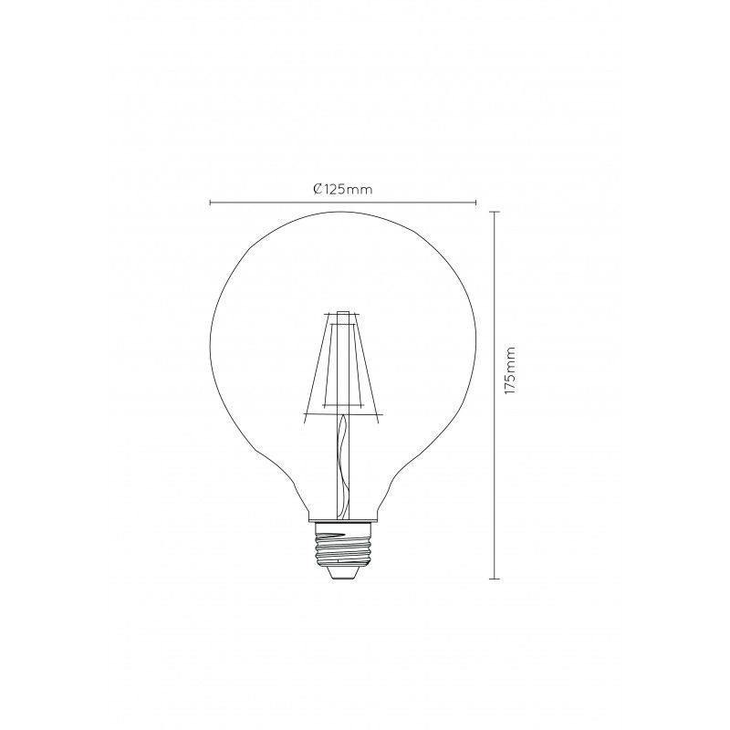 Lucide žiarovka LED G125 Filament E275W 500LM 2700 49017/05/60