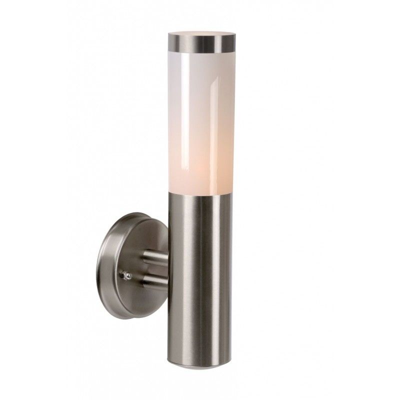 Lucide KIBO - nástenné svietidlo - IP44 H39cm E27 - Saténový Chróm 14863/01/12