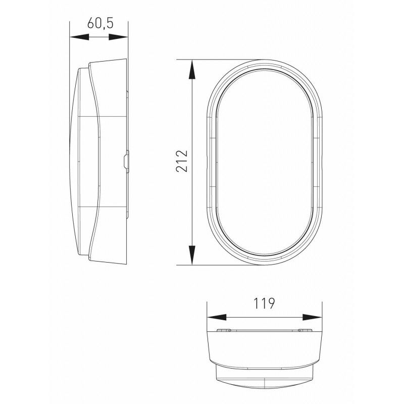 GREENLUX svietidlo prisadené DITA OVAL B 14W NW GXPS042