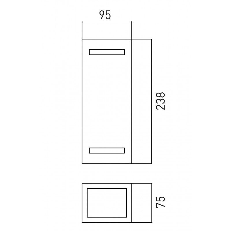 GREENLUX nástenné svietidlo BRICK 2GU10 GXPS001