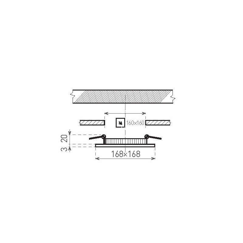 GREENLUX vstavané svietidlo LED60 VEGA-S Snow white 12W NW GXDW388