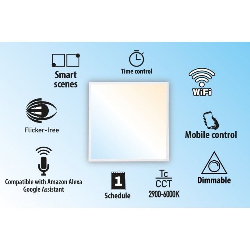 Greenlux WiFi LIBRA 40W CCT DIM - Vstavaný LED panel typu backlight WiFi SMART GXSH064