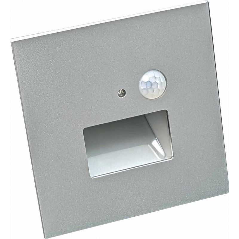 Greenlux JACK PIR Gray 1,5W CCT 75/120lm - Nástěnné vestavné LED svítidlo s PIR pohybovým senzorem GXLL093
