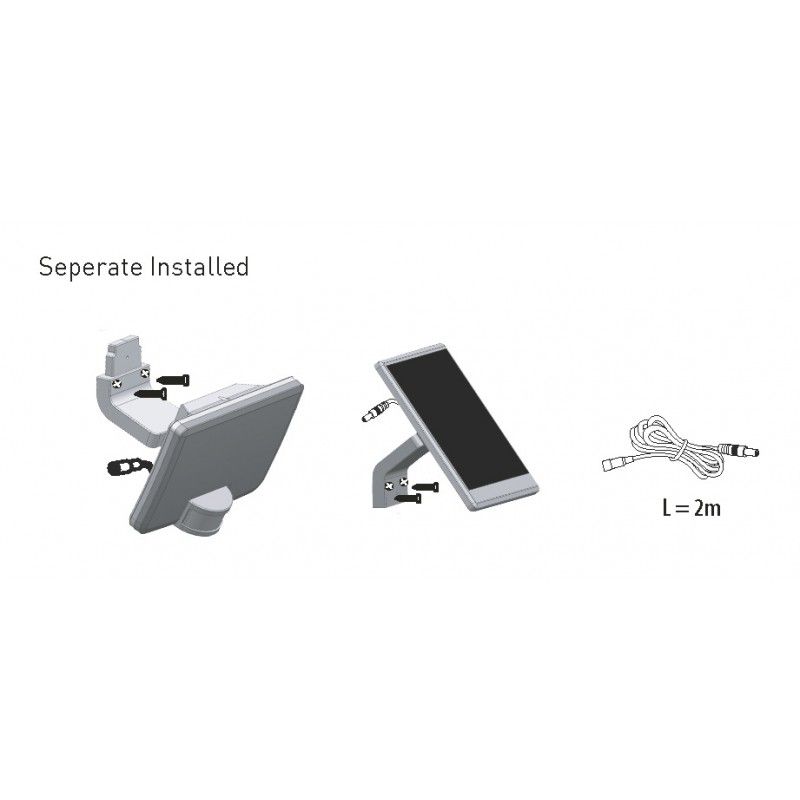 Greenlux PERPET SOLAR PIR 8W NW 800lm - Solárne LED svietidlo s PIR pohybovým senzorom GXSO020