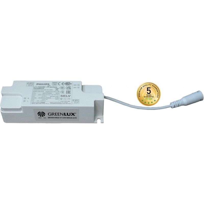 Greenlux DRIVER VIRGO 5Y 32W 800mA [2/2] - LED driver [komponent do svietidla] GXRE381