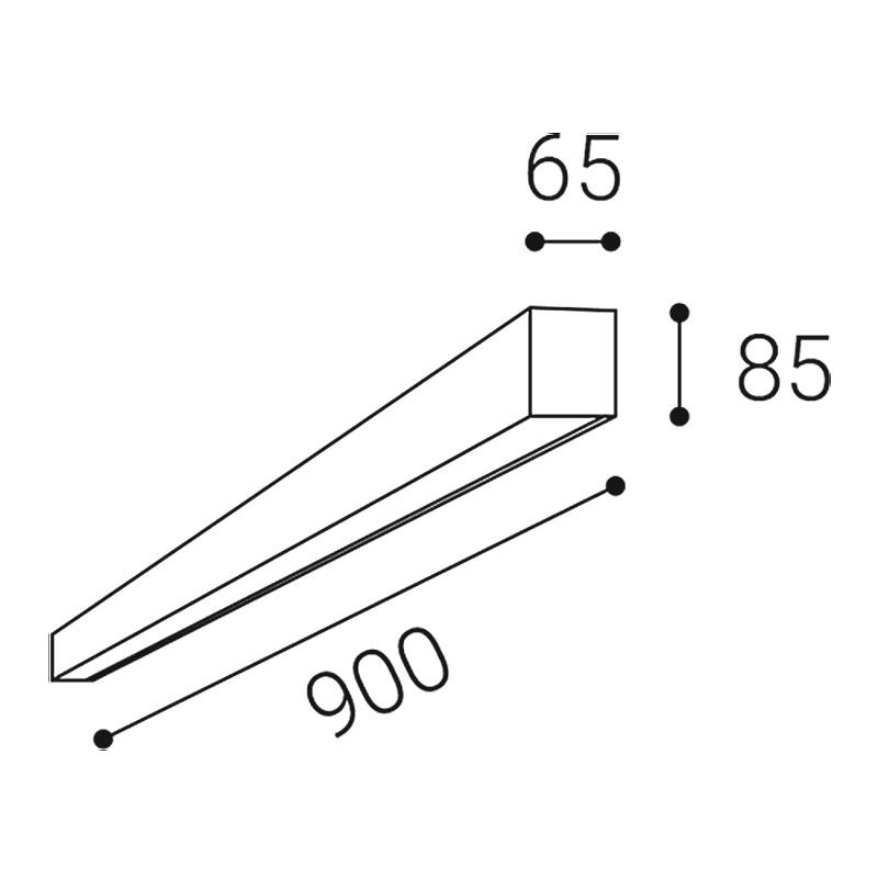LED2 LINO II 90, B DALI/PUSH DIM 24W 3CCT 3000K/3500/4000K 6314153D