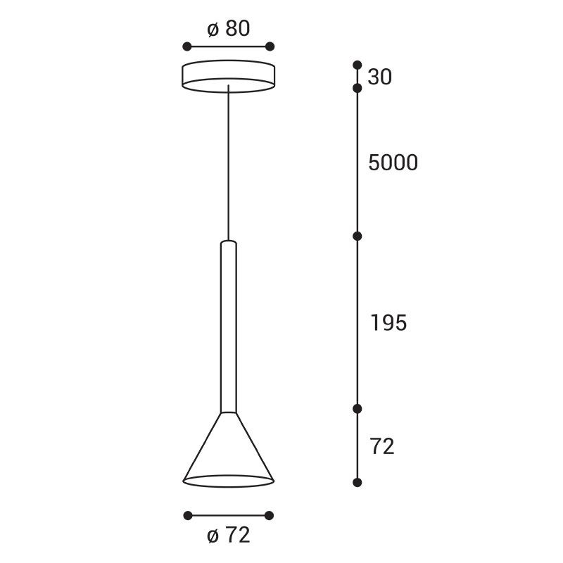 LED2 KONO Z, B 3W DALI/PUSH DIM 3000K 3490633D