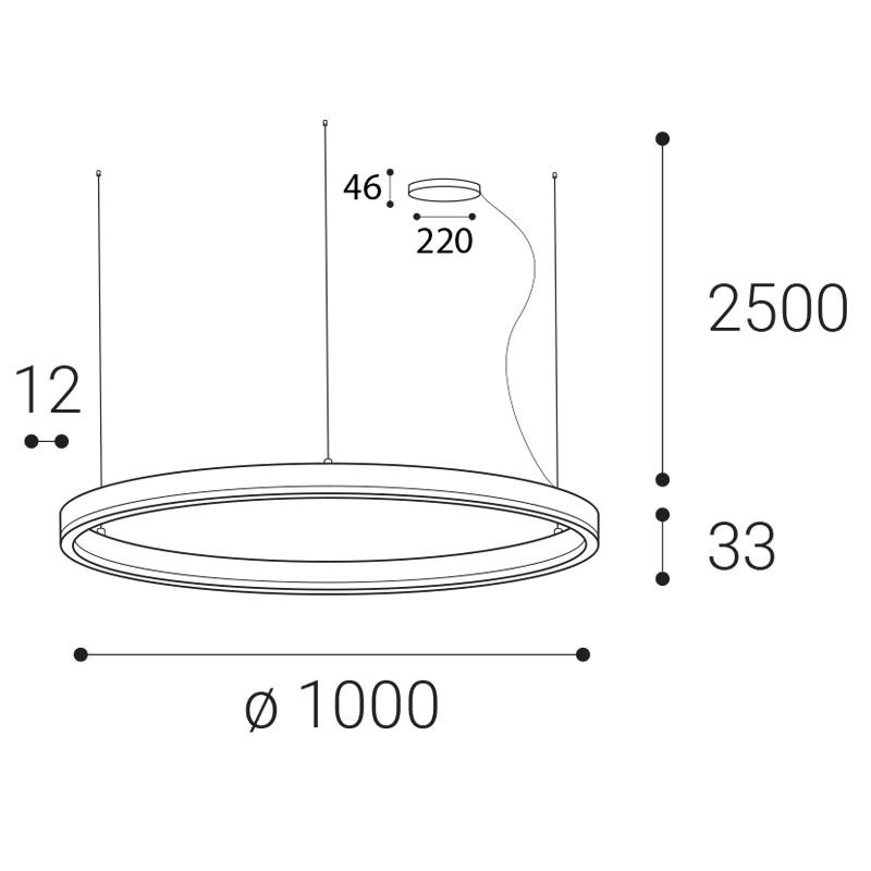 LED2 CIRCLE 100 P-Z, W TRIAC DIM 80W 3000K/4000K 3273451DT